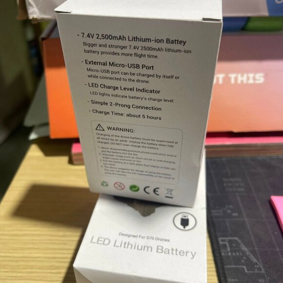 7.4V 2500mAh lipo Battery for HS100 S70 T35 S70W 7.4v RC Drone B - Picture 7 of 7